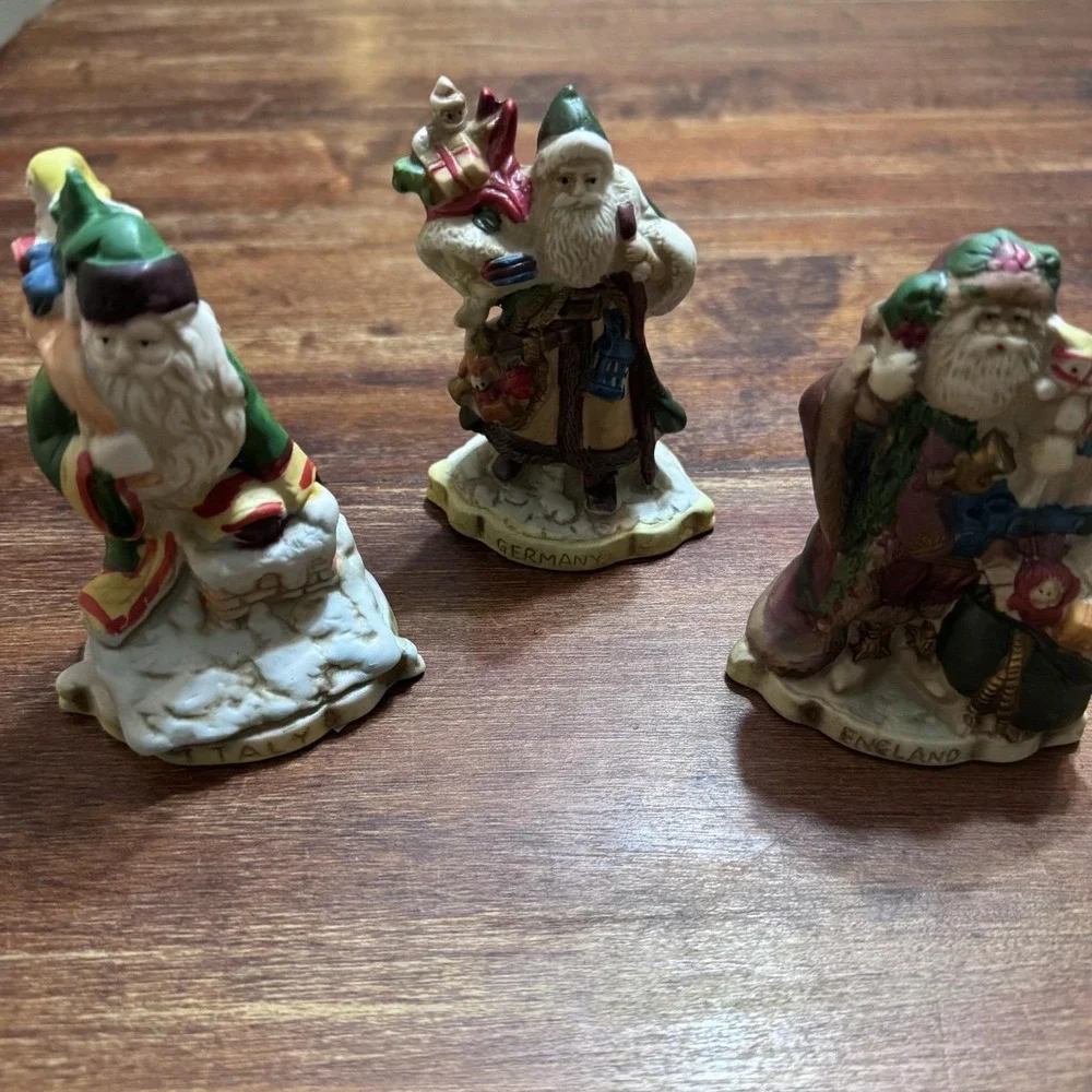 Vintage lot 3 Santas The Nations Figurines 1991 RSVP Germany Italy England 4.5
